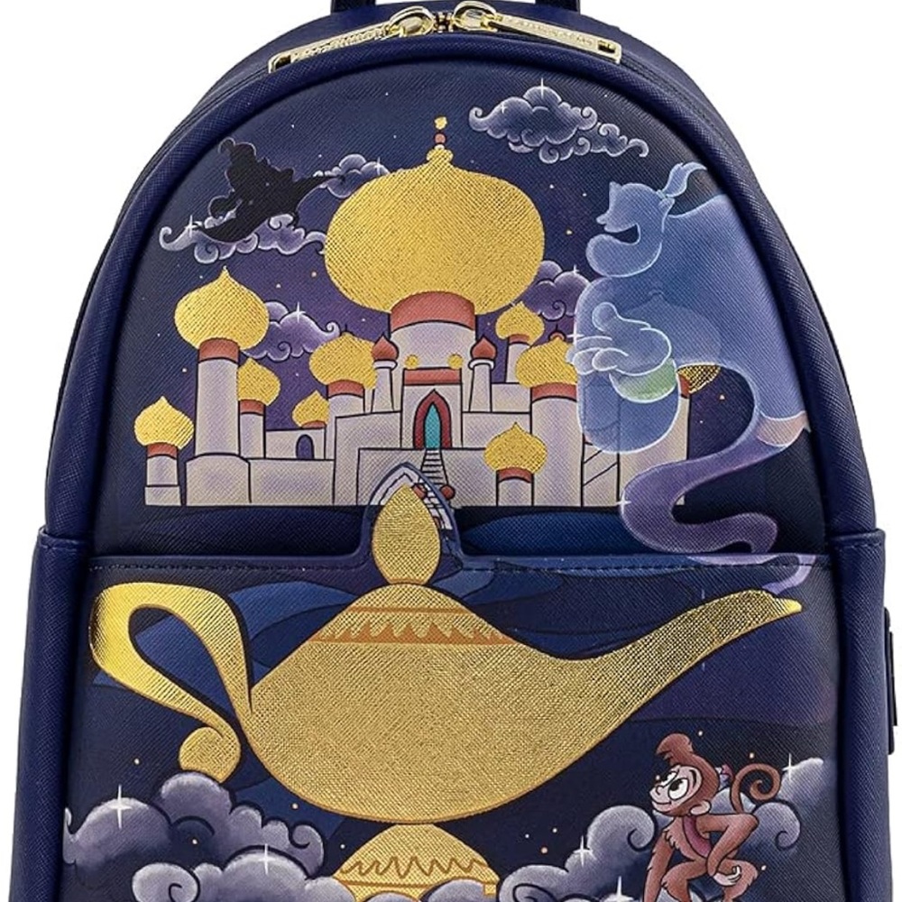 Loungefly Disney Aladdin Jasmine Castle Womens Double Strap Shoulder Bag